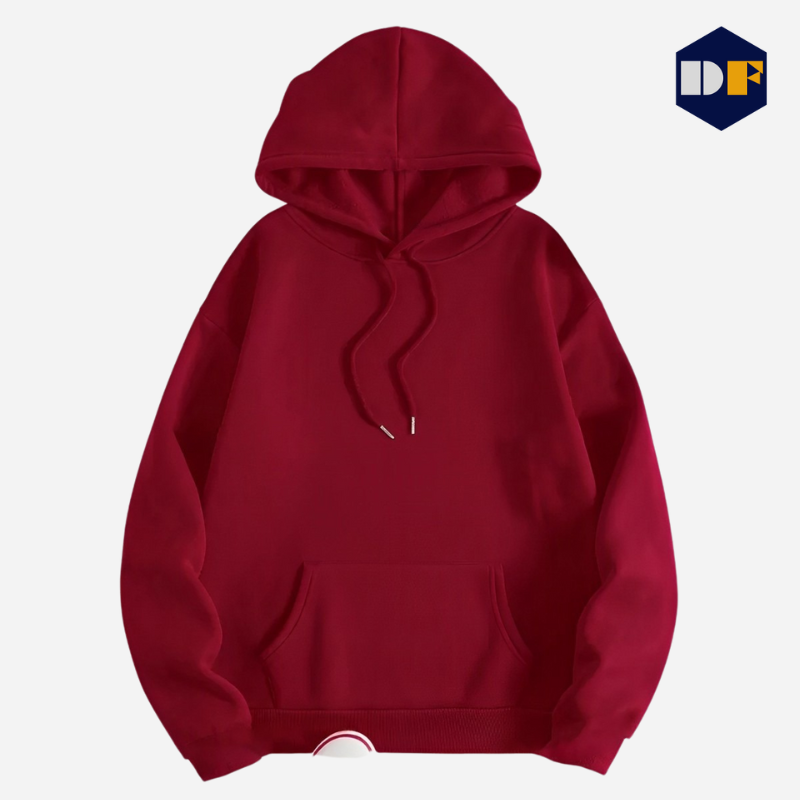 Solid Color Maroon Hoodie