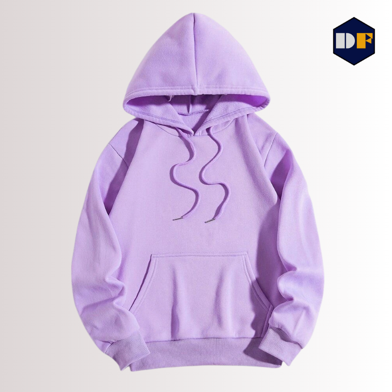 Lavender Color Solid Hoodie